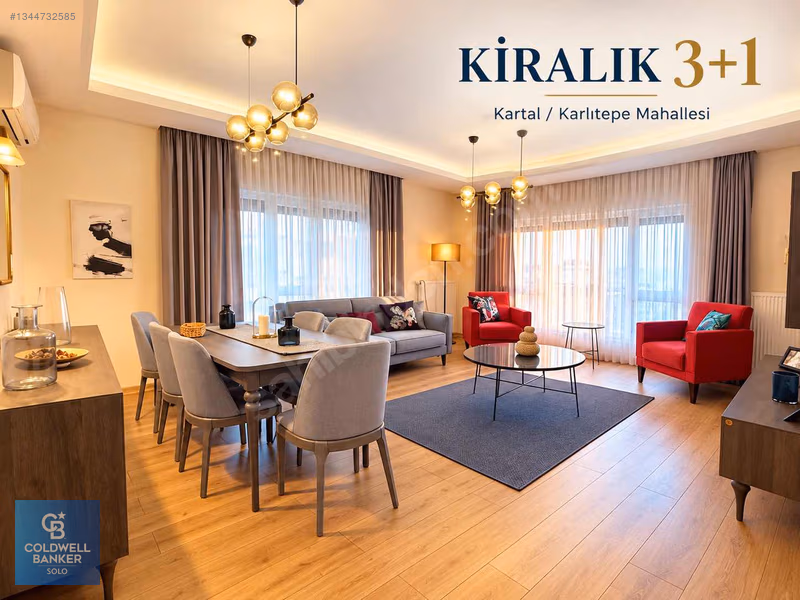 KARTAL PANORAMA'DA DENİZ VE ADALAR MANZARALI KİRALIK 3+1 - İstanbul / Kartal / Karlıktepe Mh. portföy görseli